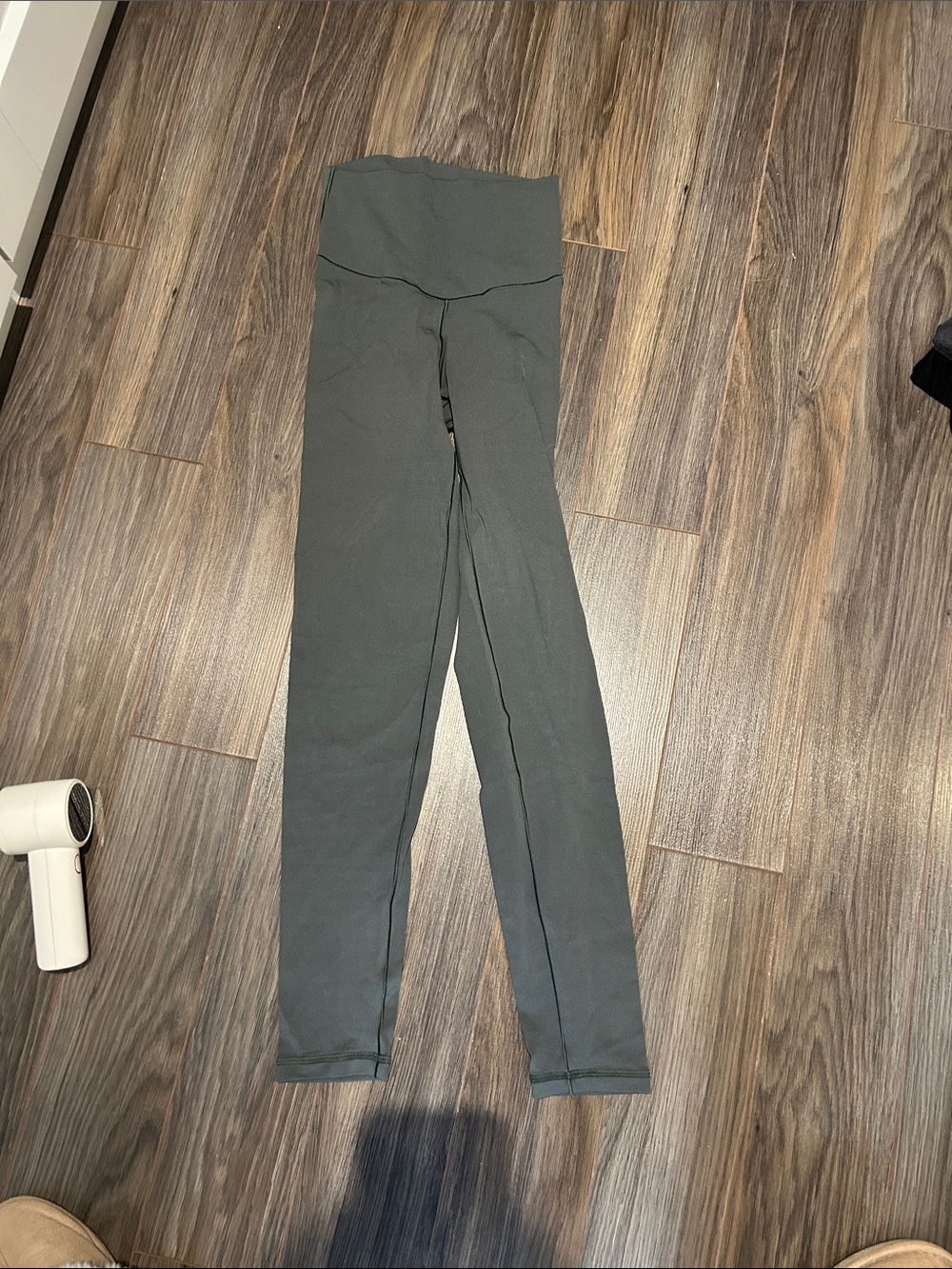 Womens High-Rise Stretch Leggings in Charcoal Gray